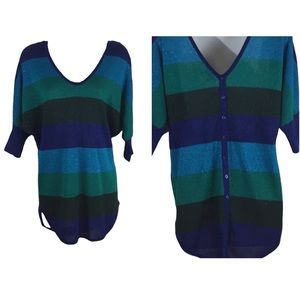 Express Striped Sparkle Sweater